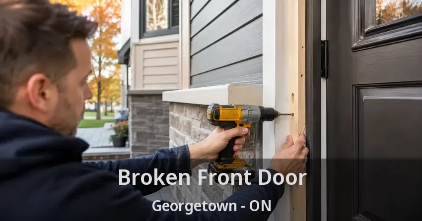 Broken Front Door Georgetown - ON