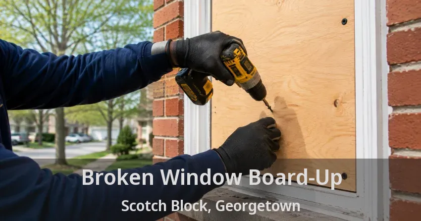 Broken Window Board-Up Scotch Block, Georgetown - ON