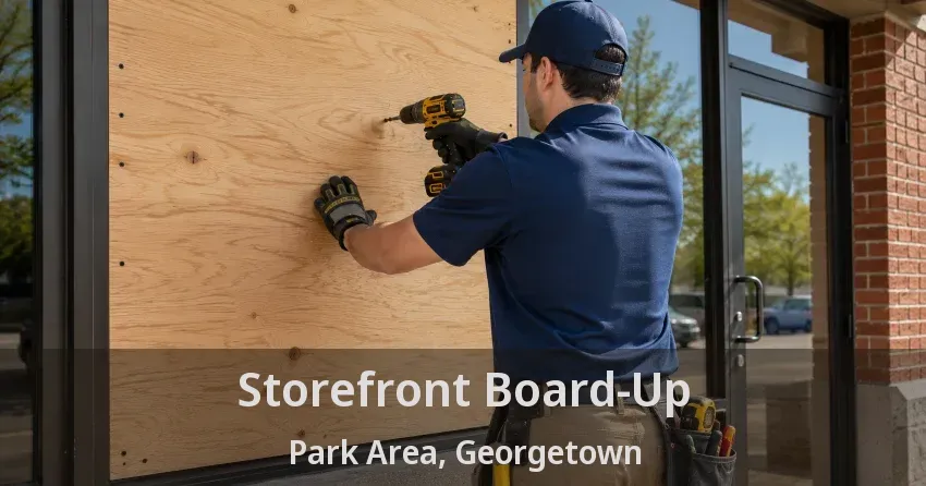 Storefront Board-Up Park Area, Georgetown - ON