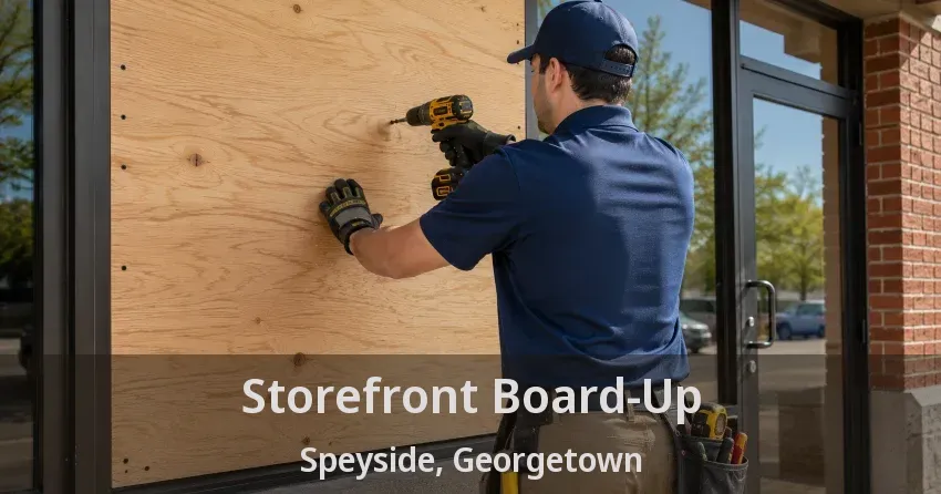 Storefront Board-Up Speyside, Georgetown - ON