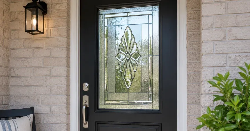 technician replacing a cracked decorative glass panel in Moore Park, Georgetown