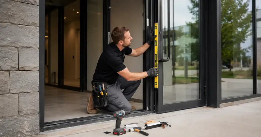 commercial glass door frame installation Park Area, Georgetown
