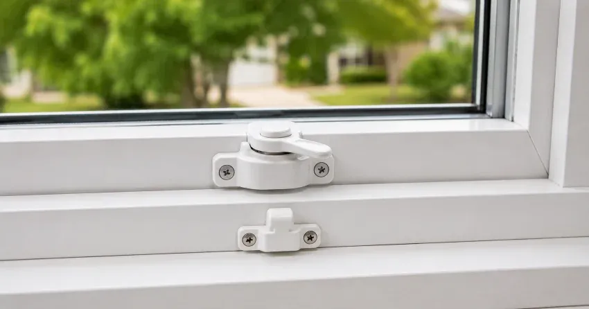 technician installing new window latch hardware in Georgetown